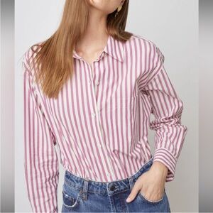 Rails Arlo Callie Stripe Button Down Shirt Medium Spring Classic French